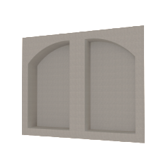 32” x 26” Recessed Double Arch Shower Niche