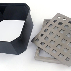 Stainless Drain Cover and Tray with Plastic Riser
